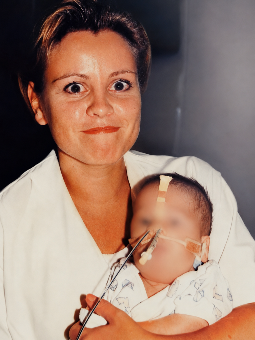Daniëlle Kempers early in her neonatal nursing career